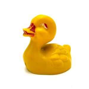 Irwin 1950's Vintage Hard Yellow Plastic Duck Rattle Noisemaker